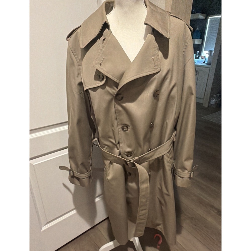 Vtg Sears The Men's Store Weather Rain Trench Dress Coat Jacket Size 40 R NWOT